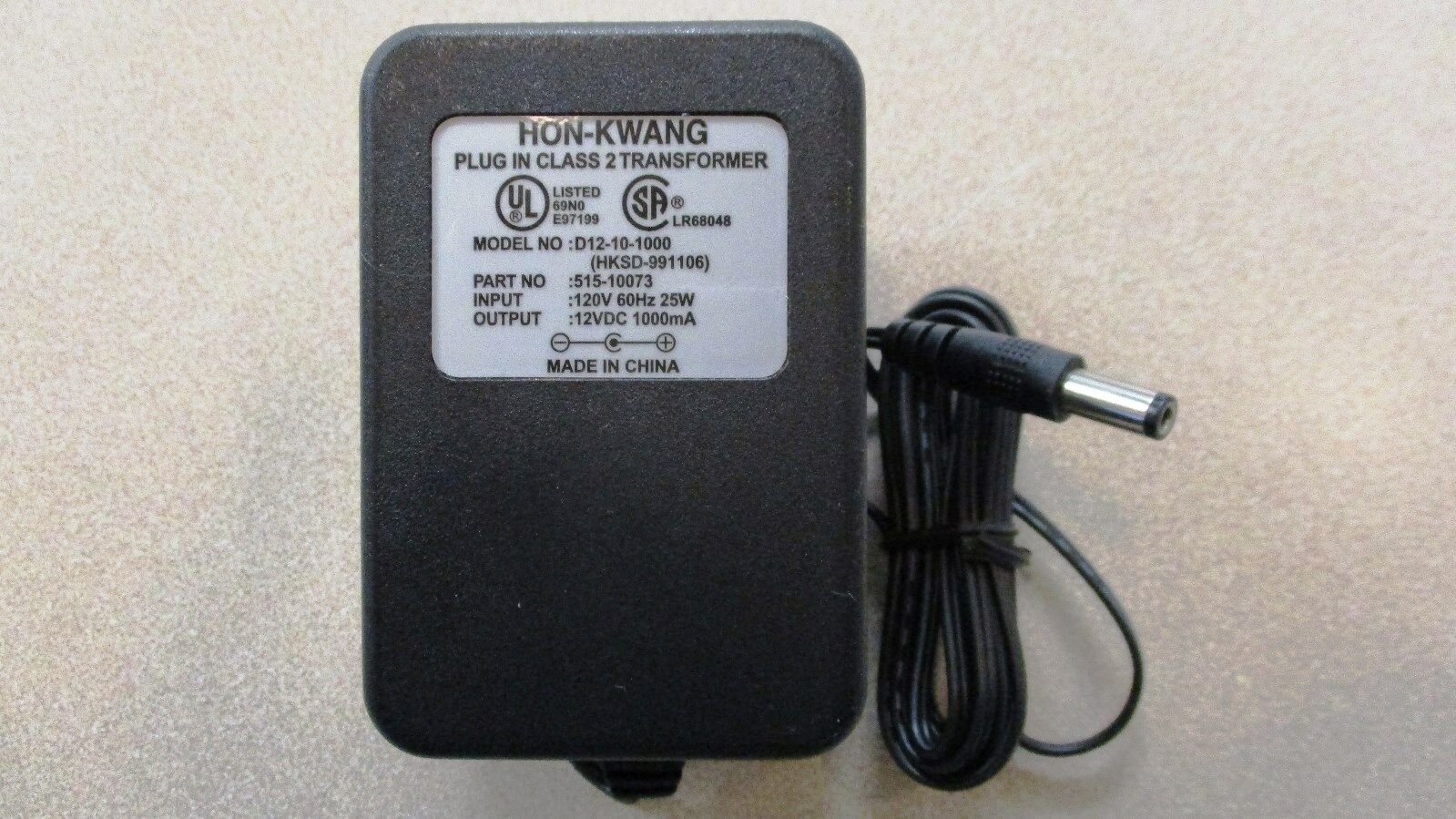 New 12V 1A HON-KWANG D12-10-1000 Class 2 Transformer Power Supply Ac Adapter